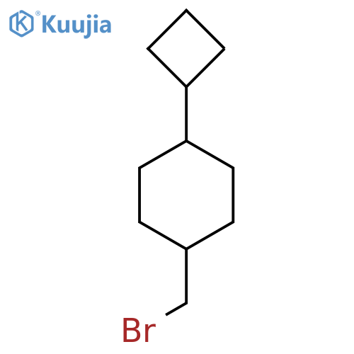 (1r,4r)-1-(bromomethyl)-4-cyclobutylcyclohexane, trans structure