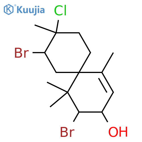 2,10-Dibromo-3-chloro-7-chamigren-9-ol; (2S,3R,6S,9S,10S)-form structure