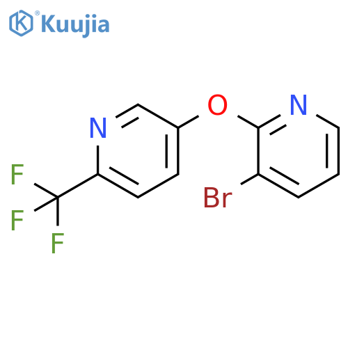 Pyridine, 3-bromo-2-[[6-(trifluoromethyl)-3-pyridinyl]oxy]- structure