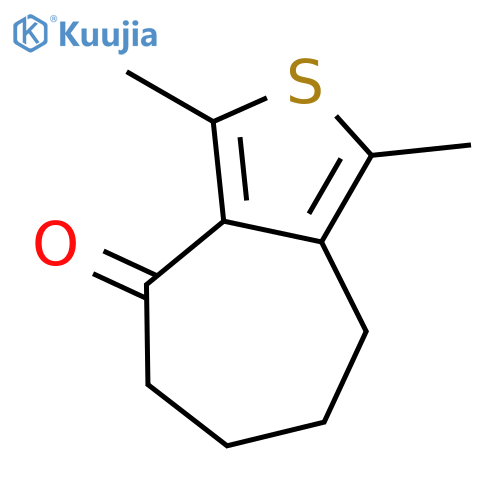 4H-Cyclohepta[c]thiophen-4-one, 5,6,7,8-tetrahydro-1,3-dimethyl- structure