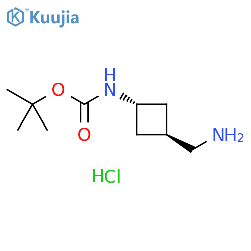 tert-butyl N-[3-(aminomethyl)cyclobutyl]carbamate hydrochloride, trans structure