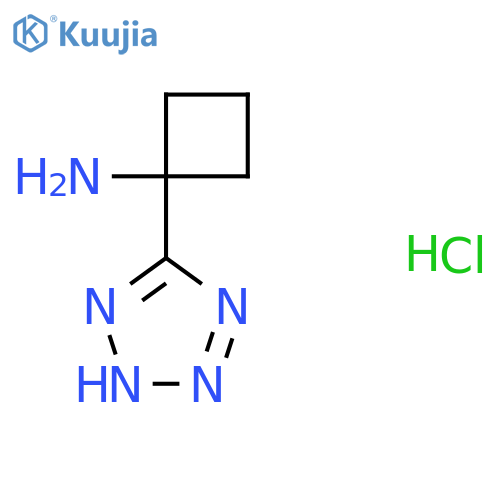 1-(1H-1,2,3,4-Tetrazol-5-yl)cyclobutan-1-amine hydrochloride structure