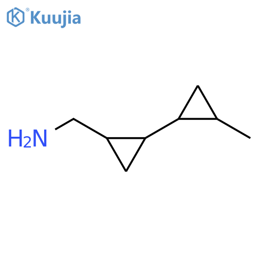 2-(2-methylcyclopropyl)cyclopropylmethanamine structure
