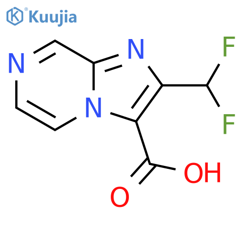 2-(difluoromethyl)imidazo1,2-apyrazine-3-carboxylic acid structure