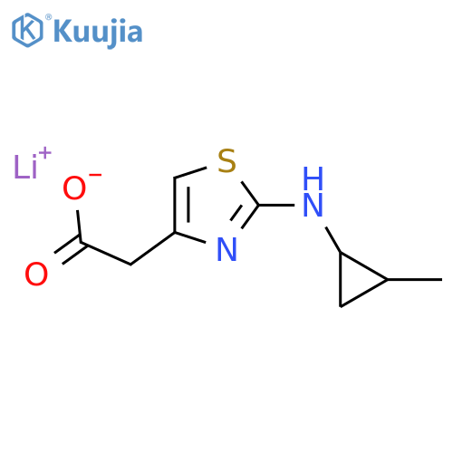 lithium 2-(2-((2-methylcyclopropyl)amino)thiazol-4-yl)acetate structure