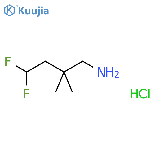 4,4-difluoro-2,2-dimethylbutan-1-amine hydrochloride structure