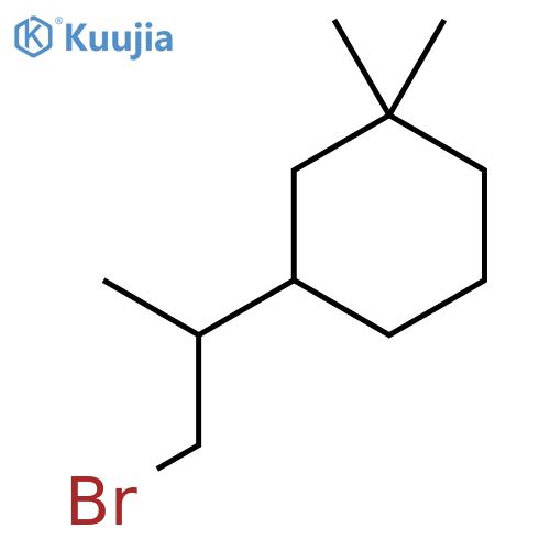 3-(1-bromopropan-2-yl)-1,1-dimethylcyclohexane structure