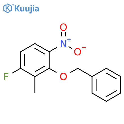 2-(Benzyloxy)-4-fluoro-3-methyl-1-nitrobenzene structure