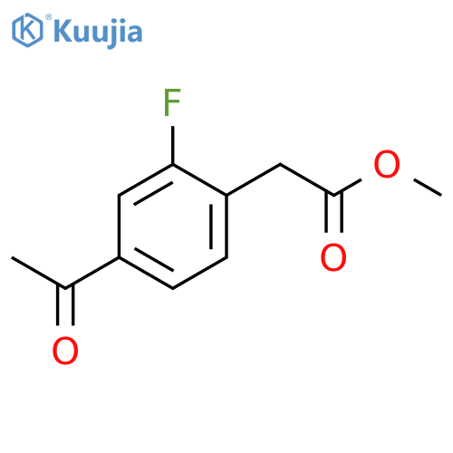 Methyl 2-(4-acetyl-2-fluorophenyl)acetate structure