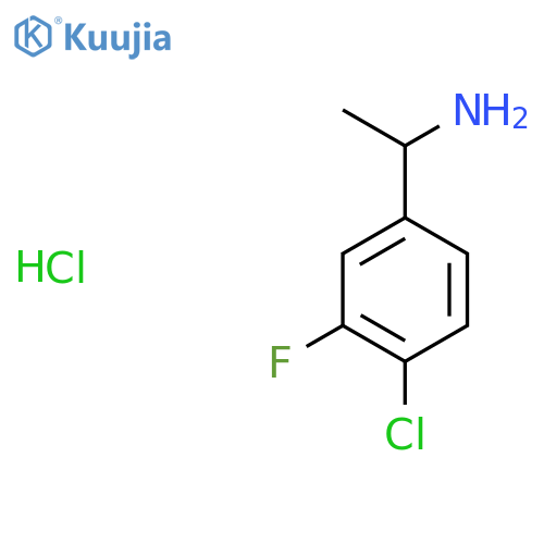 1-(4-Chloro-3-fluorophenyl)ethanamine hydrochloride structure