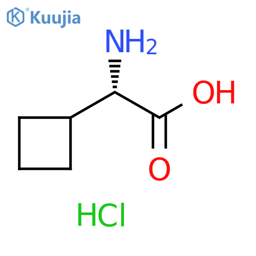 Cyclobutaneacetic acid, α-amino-, hydrochloride (1:1), (αS) structure