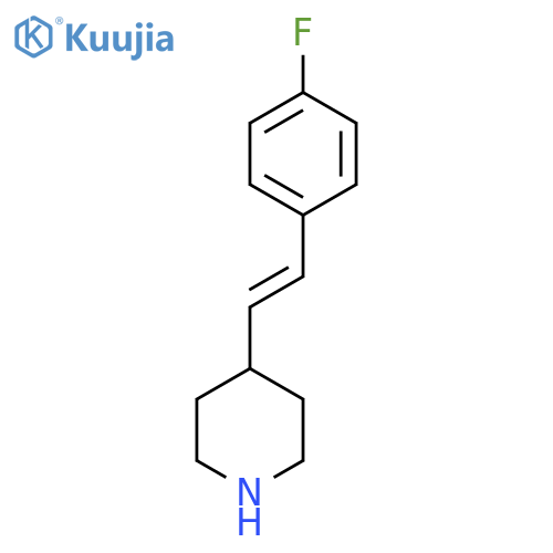 4-2-(4-fluorophenyl)ethenylpiperidine structure