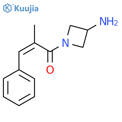 (Z)-1-(3-Aminoazetidin-1-yl)-2-methyl-3-phenylprop-2-en-1-one structure