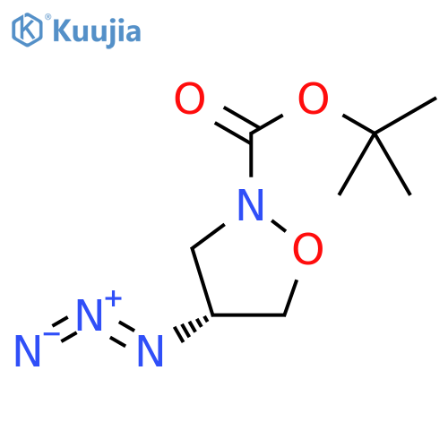 2-Isoxazolidinecarboxylic acid, 4-azido-, 1,1-dimethylethyl ester, (4R)- structure