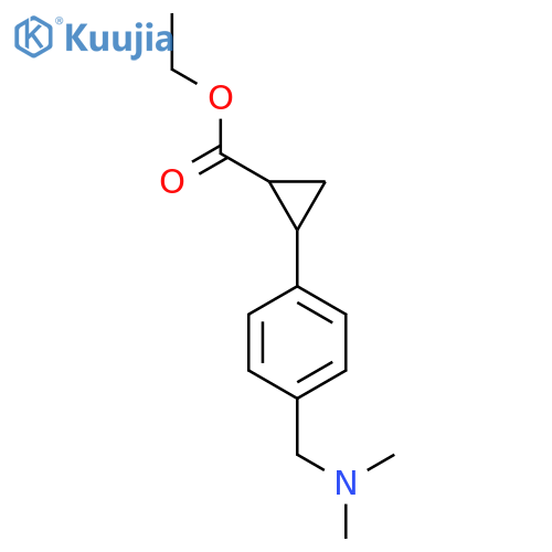Ethyl 2-(4-((dimethylamino)methyl)phenyl)cyclopropanecarboxylate structure