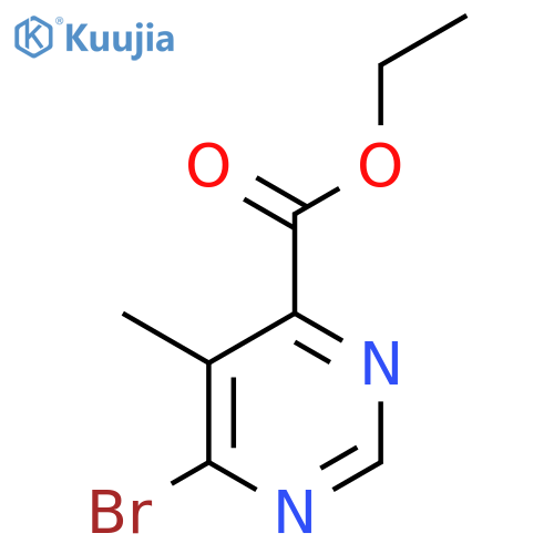 Ethyl 6-bromo-5-methylpyrimidine-4-carboxylate structure
