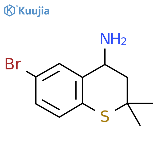 6-Bromo-2,2-dimethylthiochroman-4-amine structure