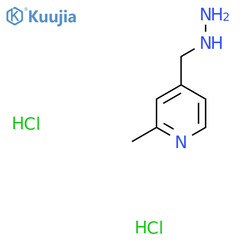 4-(Hydrazinylmethyl)-2-methylpyridine 2hcl structure