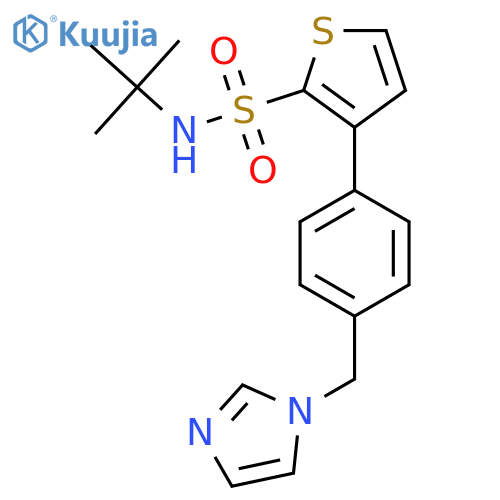 3-(4-((1H-Imidazol-1-yl)methyl)phenyl)-N-(tert-butyl)thiophene-2-sulfonamide structure