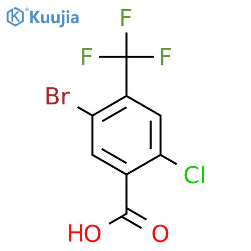 5-Bromo-2-chloro-4-(trifluoromethyl)benzoic acid structure