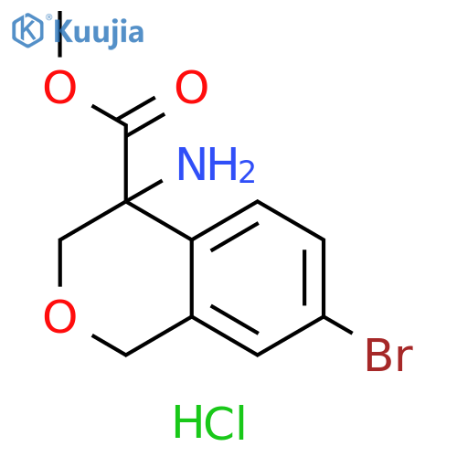 methyl 4-amino-7-bromo-3,4-dihydro-1H-2-benzopyran-4-carboxylate hydrochloride structure