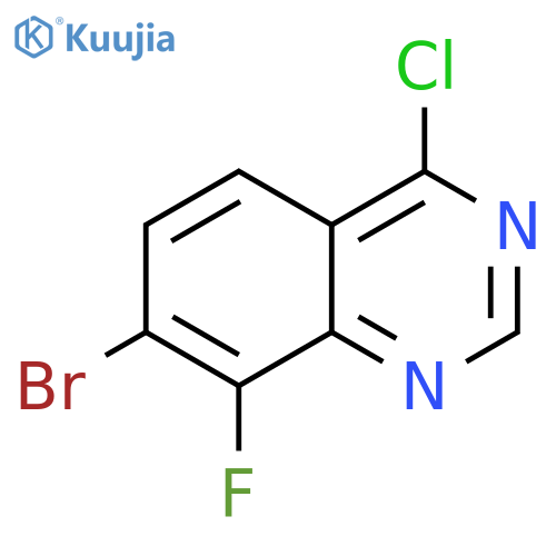 7-bromo-4-chloro-8-fluoroquinazoline structure