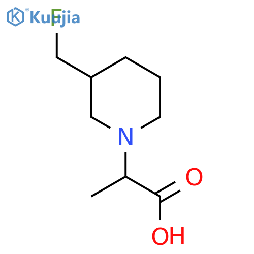 2-(3-(Fluoromethyl)piperidin-1-yl)propanoic acid structure