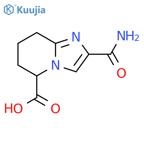 2-carbamoyl-5H,6H,7H,8H-imidazo1,2-apyridine-5-carboxylic acid structure