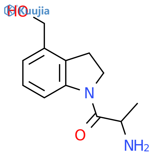 2-Amino-1-(4-(hydroxymethyl)indolin-1-yl)propan-1-one structure
