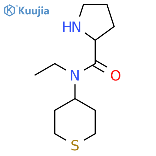 N-Ethyl-N-(tetrahydro-2H-thiopyran-4-yl)pyrrolidine-2-carboxamide structure