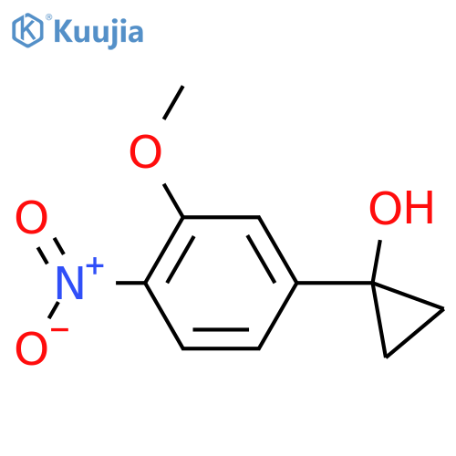 1-(3-methoxy-4-nitrophenyl)cyclopropan-1-ol structure