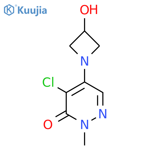 4-chloro-5-(3-hydroxyazetidin-1-yl)-2-methylpyridazin-3(2H)-one structure