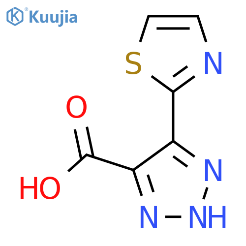 5-(1,3-thiazol-2-yl)-1H-1,2,3-triazole-4-carboxylic acid structure