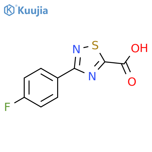 3-(4-fluorophenyl)-1,2,4-thiadiazole-5-carboxylic acid structure