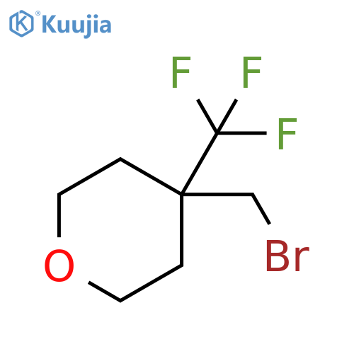 4-(bromomethyl)-4-(trifluoromethyl)oxane structure