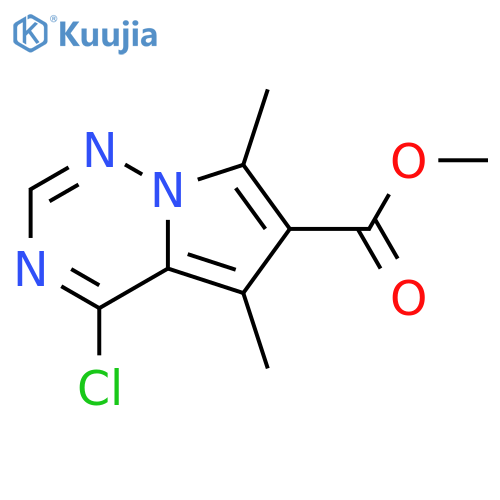 methyl 4-chloro-5,7-dimethylpyrrolo[2,1-f][1,2,4]triazine-6-carboxylate structure