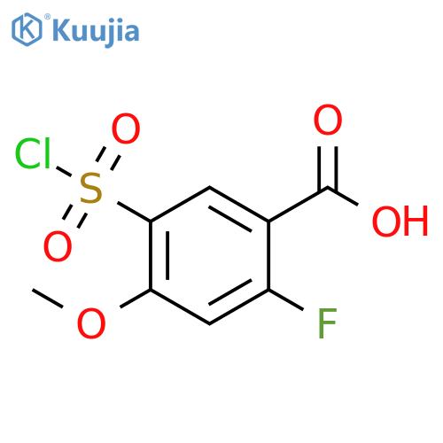 5-(chlorosulfonyl)-2-fluoro-4-methoxybenzoic acid structure
