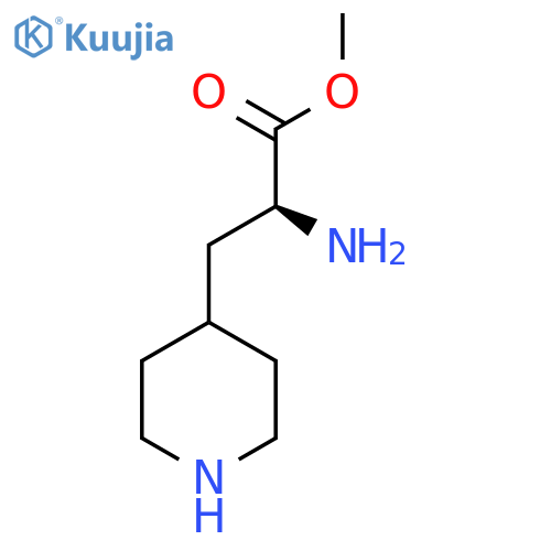 methyl (2S)-2-amino-3-(piperidin-4-yl)propanoate structure