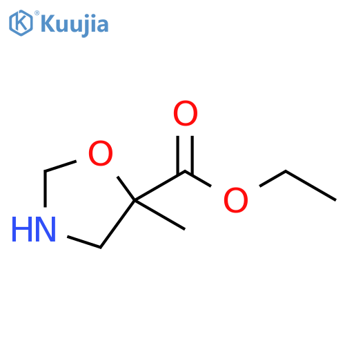 5-Oxazolidinecarboxylic acid, 5-methyl-, ethyl ester structure