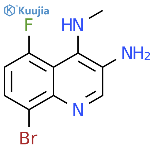 3,4-Quinolinediamine, 8-bromo-5-fluoro-N4-methyl- structure