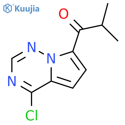 1-{4-chloropyrrolo[2,1-f][1,2,4]triazin-7-yl}-2-methylpropan-1-one structure