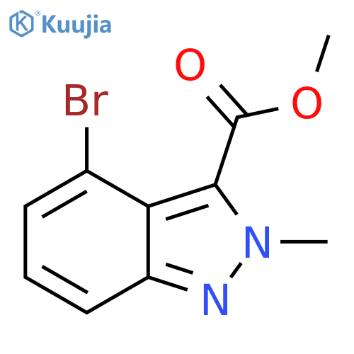 Methyl 4-bromo-2-methyl-2H-indazole-3-carboxylate structure