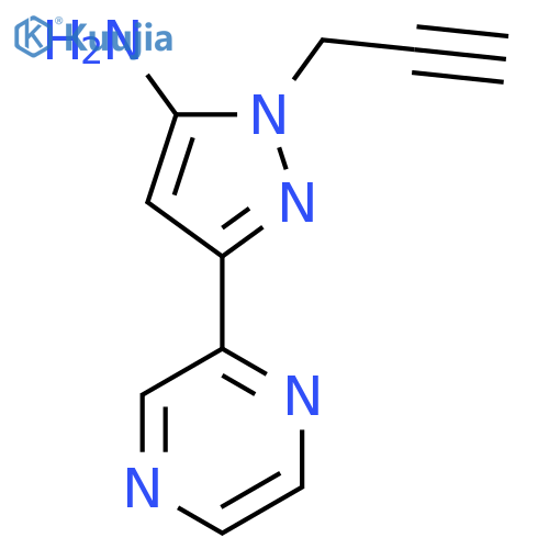 1-(Prop-2-yn-1-yl)-3-(pyrazin-2-yl)-1H-pyrazol-5-amine structure