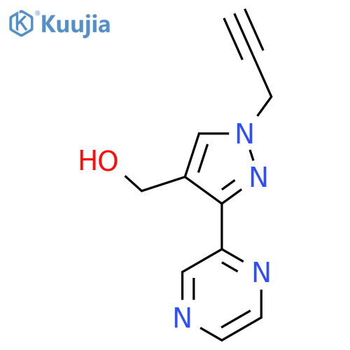(1-(Prop-2-yn-1-yl)-3-(pyrazin-2-yl)-1H-pyrazol-4-yl)methanol structure