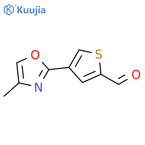 2-Thiophenecarboxaldehyde, 4-(4-methyl-2-oxazolyl)- structure