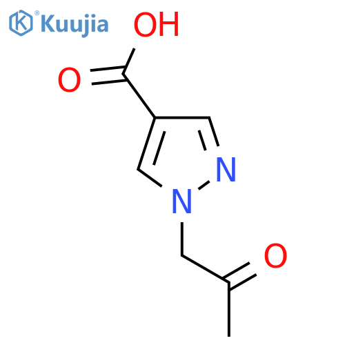 1-(2-Oxopropyl)-1H-pyrazole-4-carboxylic acid structure