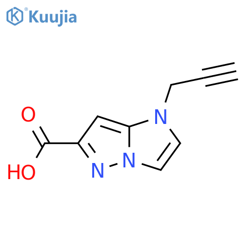 1-(Prop-2-yn-1-yl)-1H-imidazo[1,2-b]pyrazole-6-carboxylic acid structure