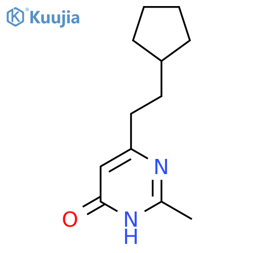 6-(2-Cyclopentylethyl)-2-methylpyrimidin-4-ol structure