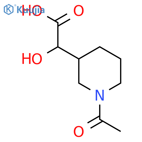 2-(1-Acetylpiperidin-3-yl)-2-hydroxyacetic acid structure