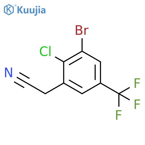 3-Bromo-2-chloro-5-
(trifluoromethyl)phenylacetonitrile structure